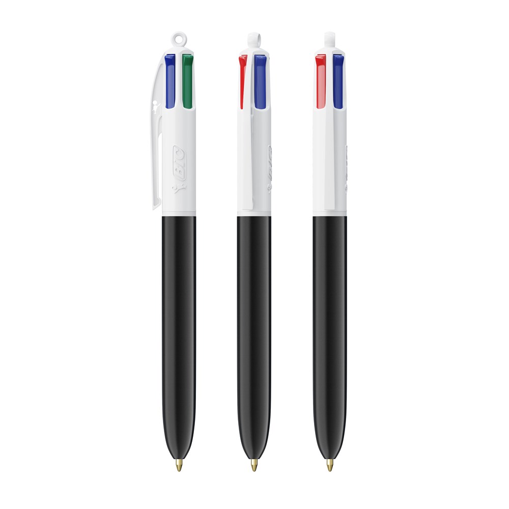 BIC® 4 Colours® Kugelschreiber - weiß/schwarz