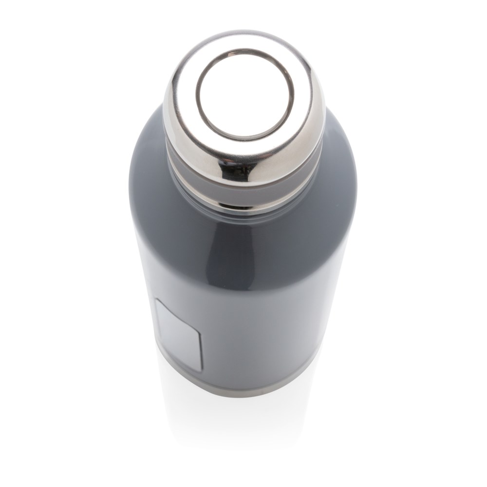 Auslaufsichere Vakuumflasche mit Logoplatte Auslaufsichere Vakuumflasche mit Logoplatte