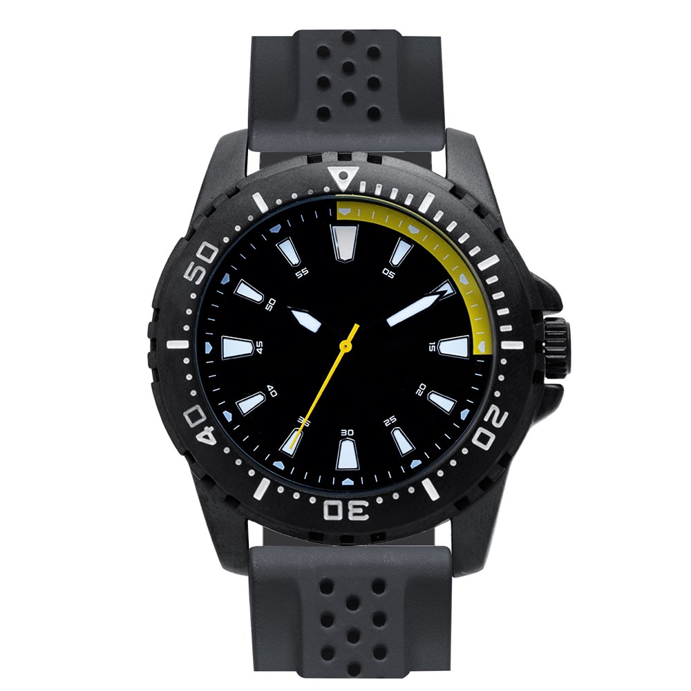 Armbanduhr Sport Silicone Metal - Gelb