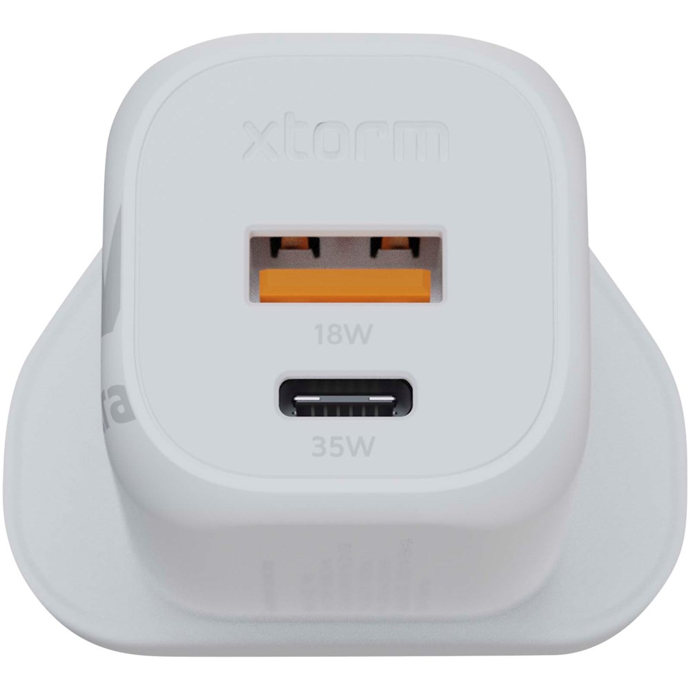 Xtorm XEC035 GaN² Ultra 35 W Wandladegerät mit UK-Stecker Xtorm XEC035 GaN² Ultra 35 W Wandladegerät mit UK-Stecker