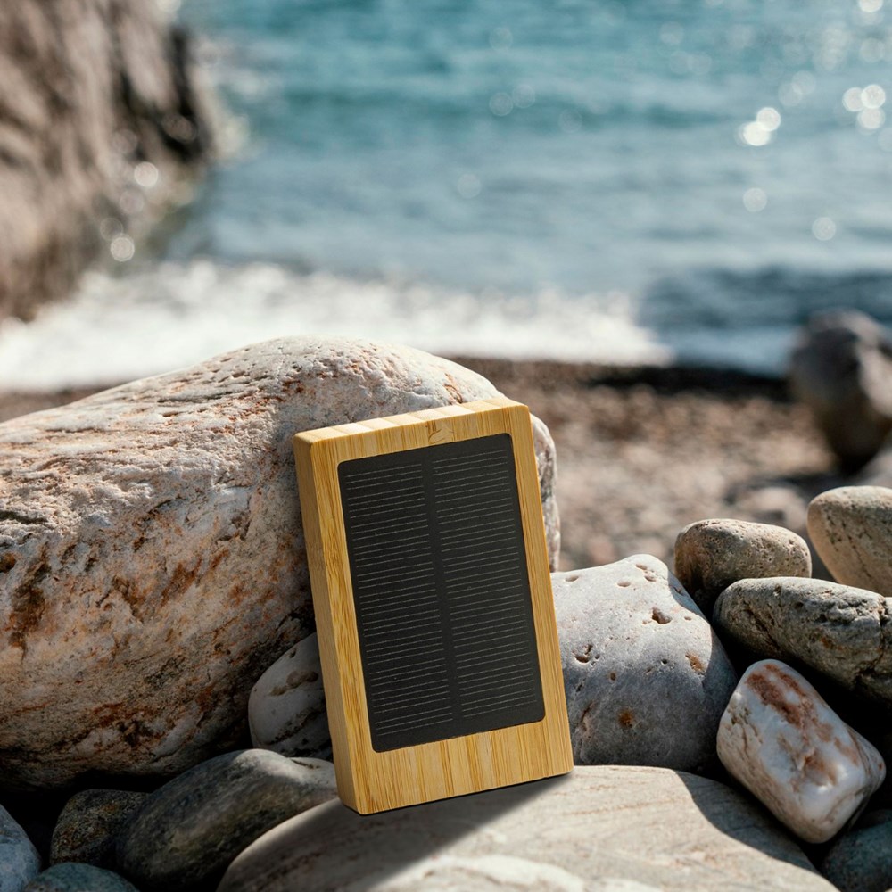 Solar Powerbank Groh-Bamboo Wood-5000 mAh