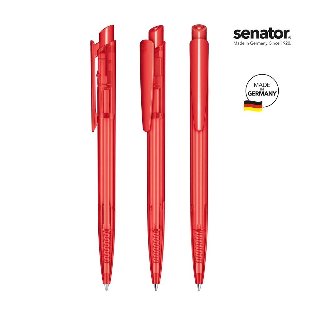 senator® Dart Clear  Druckkugelschreiber - rot 186
