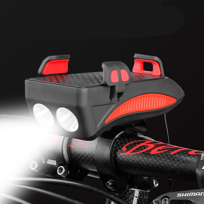 Powerbank mit LED-Licht "Power Bike Holder" rot