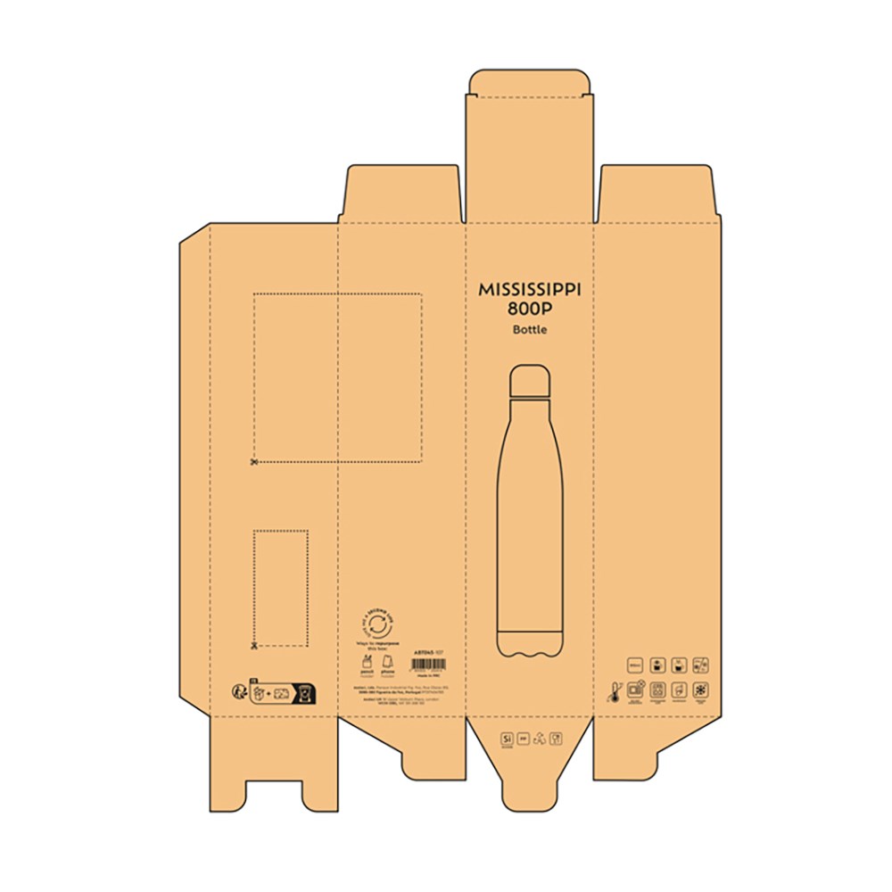 Mississippi 800P Trinkflasche recy.Edelstahl 810 ml  - Kupfer