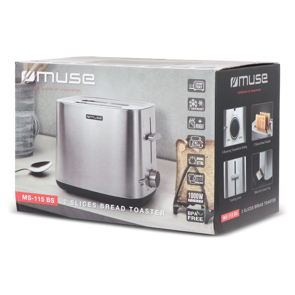 MS-115|Muse Edelstahl Toaster MS-115|Muse Edelstahl Toaster