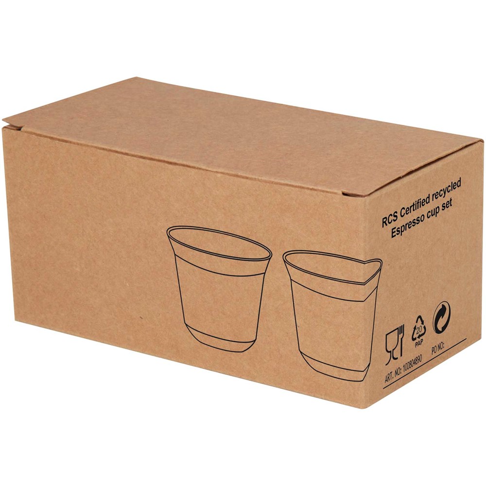 Duo 80 ml RCS-zertifiziertes Espressotassen Set aus Edelstahl 