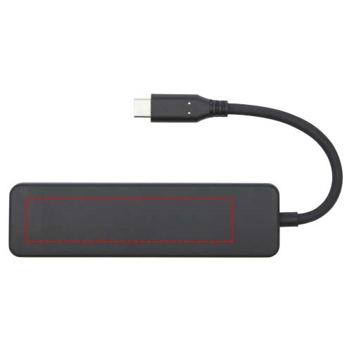 Loop Multimedia-Adapter aus recyceltem RCS Kunststoff USB 2.0-3.0 mit HDMI-Anschluss Loop Multimedia-Adapter aus recyceltem RCS Kunststoff USB 2.0-3.0 mit HDMI-Anschluss