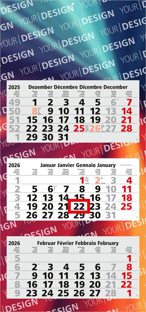 3-Monatskalender Maxi Light 3 Bestseller, Schweiz (Mehrblock) 3-Monatskalender Maxi Light 3 Bestseller, Schweiz (Mehrblock)