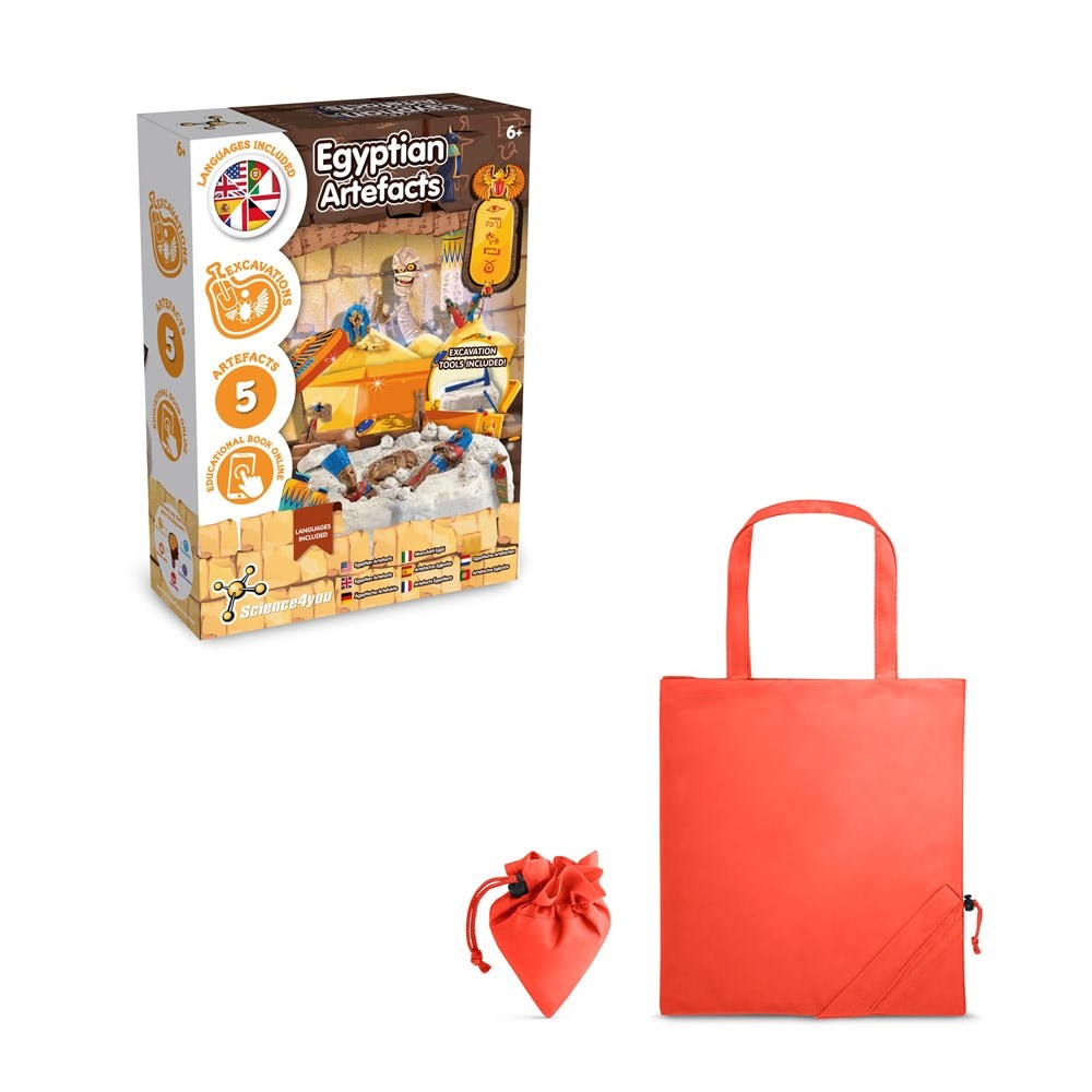 Ancient Egypt Excavation Kit V. Lernspiel lieferung inklusive einer faltbaren geschenktasche aus 190T - rot