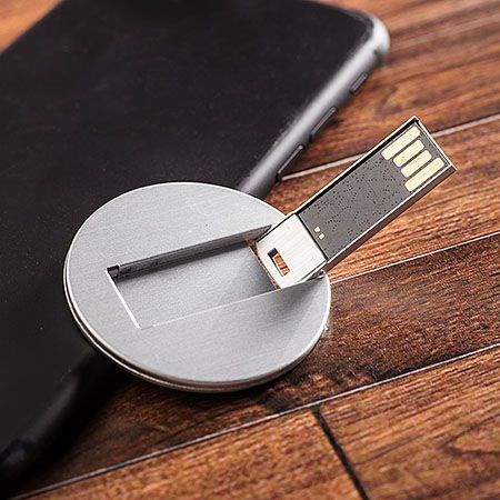 USB-Card Round-Silber-1 GB