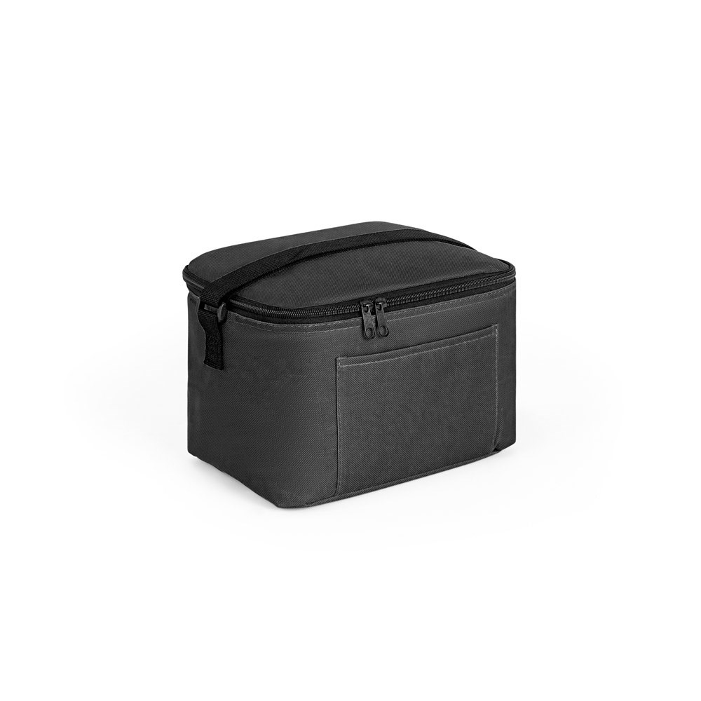 CANCUN. Kühltasche aus recyceltem 600D-Polyester mit verstellbarem Gurtband - schwarz