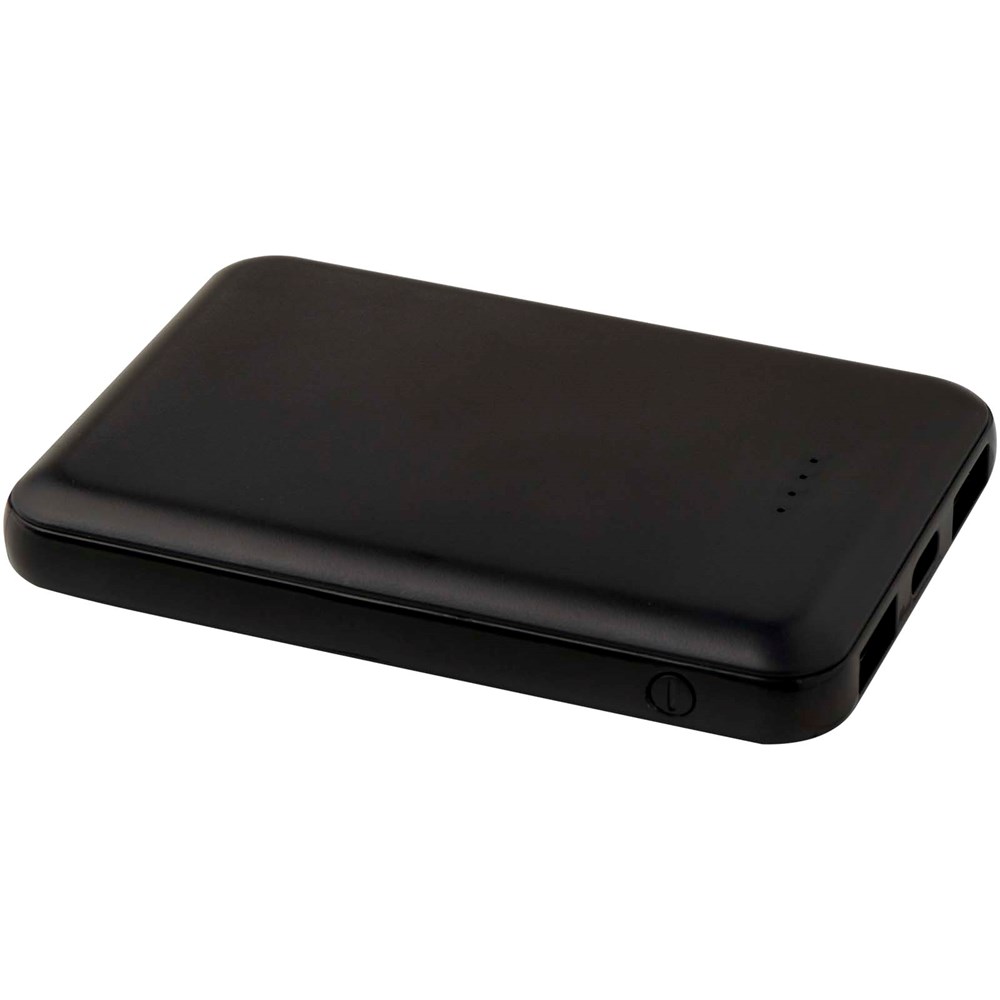 Asama 5000 mAh Typ-C Powerbank aus recyceltem Kunststoff - schwarz