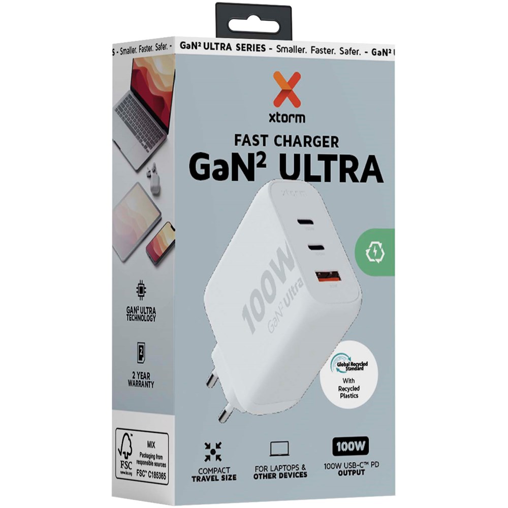 Xtorm XEC100 GaN² Ultra 100 W Wandladegerät Xtorm XEC100 GaN² Ultra 100 W Wandladegerät