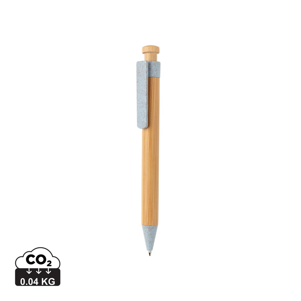 Bambus Stift mit Wheatstraw-Clip Bambus Stift mit Wheatstraw-Clip
