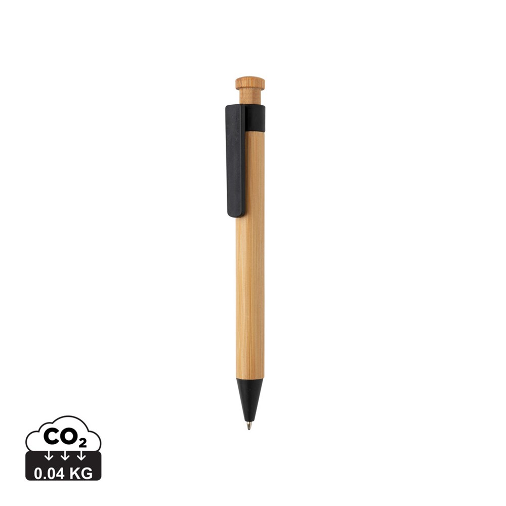 Bambus Stift mit Wheatstraw-Clip Bambus Stift mit Wheatstraw-Clip