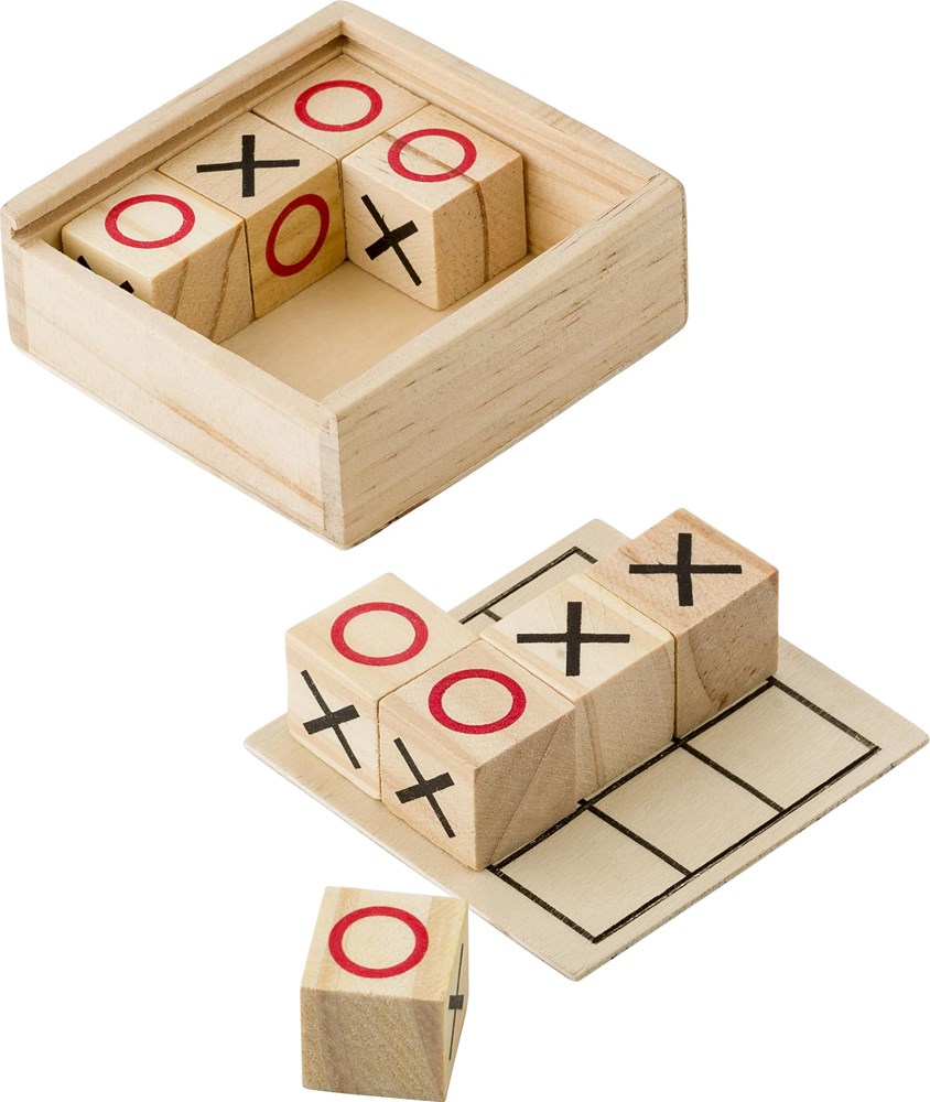 Hölzernes Tic Tac Toe-Spiel Alessio