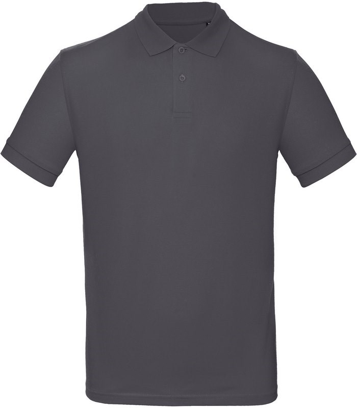 B&C Men's organic polo shirt - Dunkel Grau