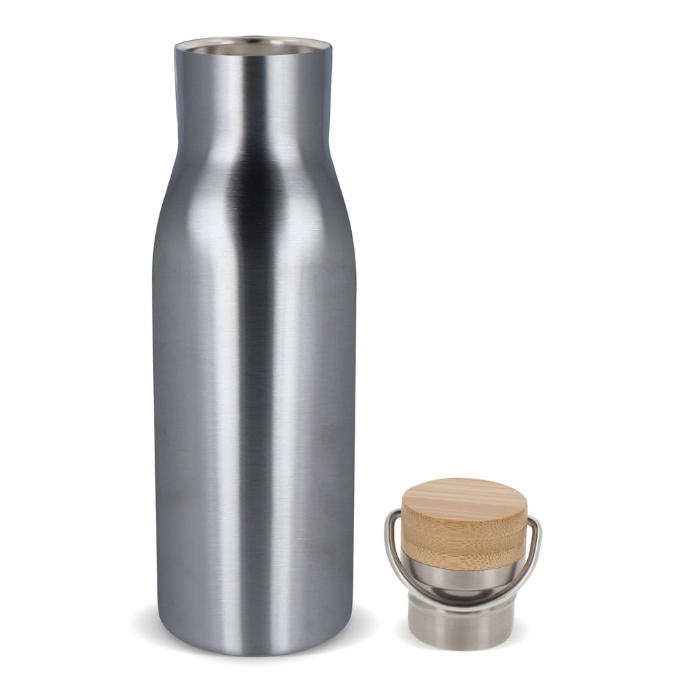Isolier-Flasche mit Bambusdeckel, 500ml Isolier-Flasche mit Bambusdeckel, 500ml