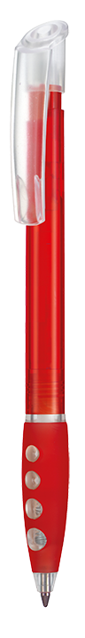 Kugelschreiber BUBBLE TRANSPARENT - kirsch-rot TR/FR
