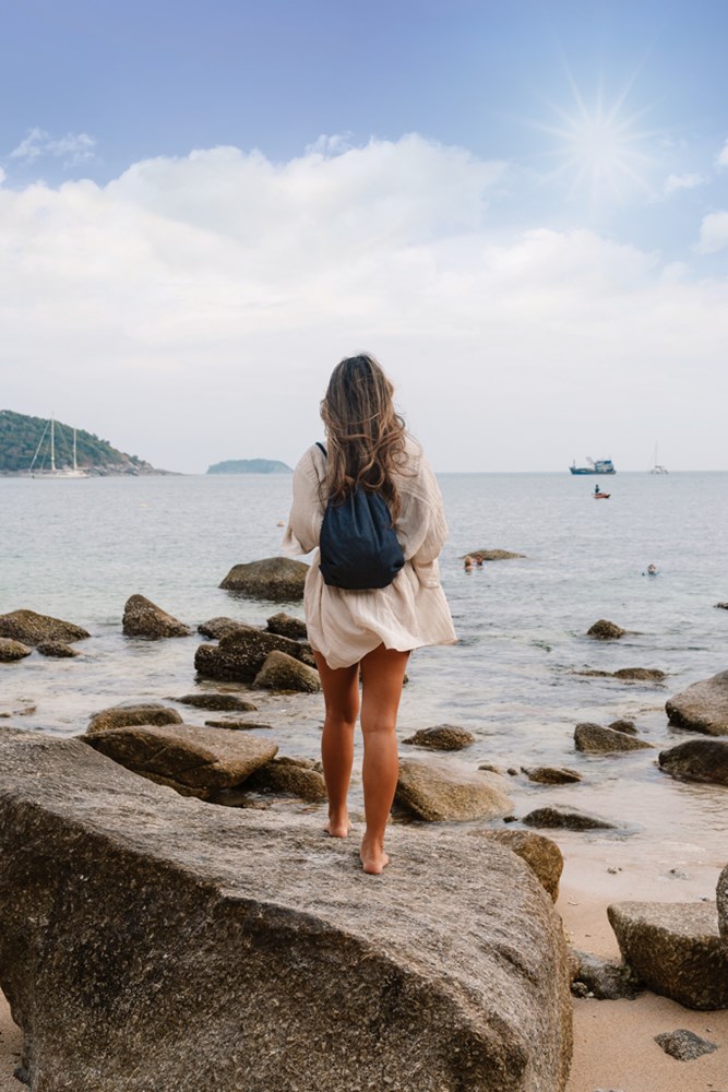 Impact AWARE™ Rucksack aus recyceltem Denim mit Kordelzug Impact AWARE™ Rucksack aus recyceltem Denim mit Kordelzug