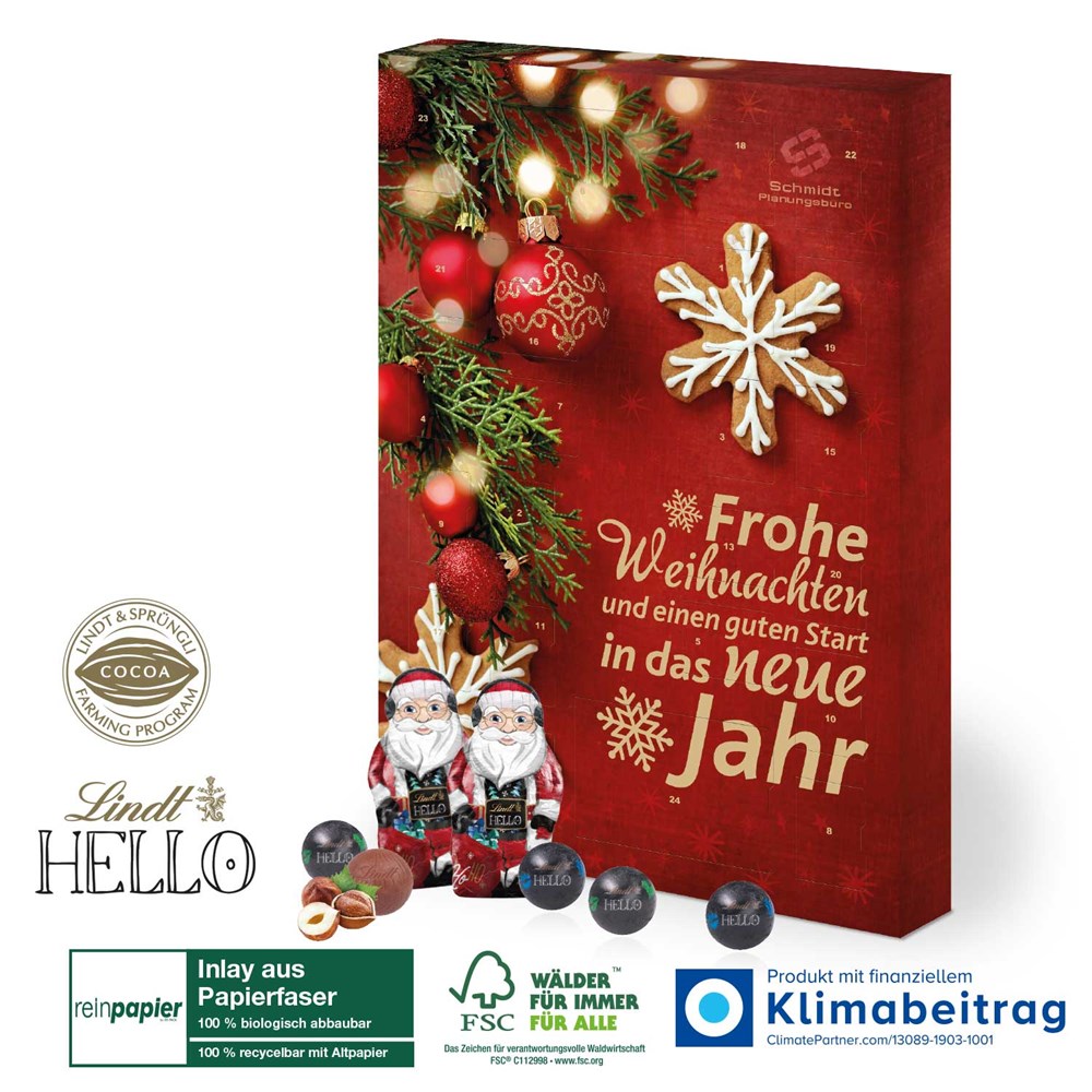 Wand-Adventskalender Lindt „HELLO“ Mini´s