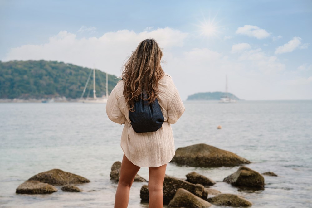 Impact AWARE™ Rucksack aus recyceltem Denim mit Kordelzug Impact AWARE™ Rucksack aus recyceltem Denim mit Kordelzug