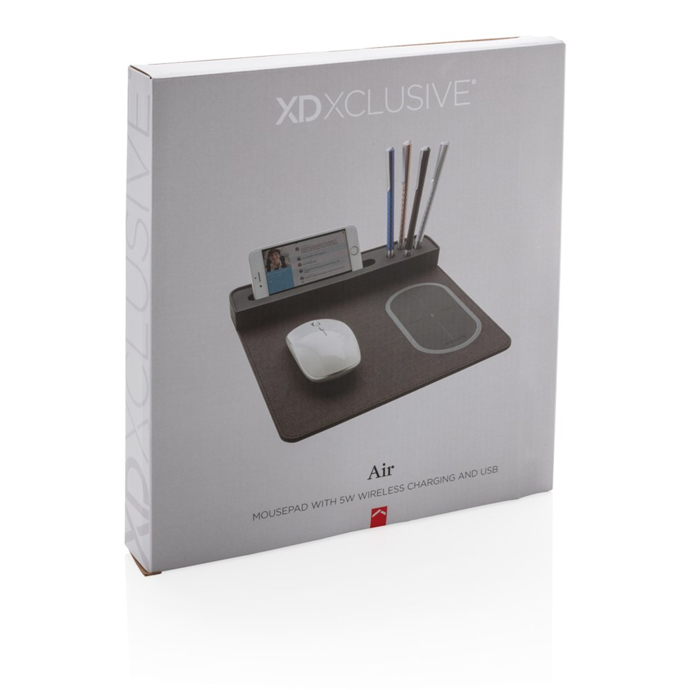 Air Mousepad mit 5W Wireless Charger und USB Air Mousepad mit 5W Wireless Charger und USB
