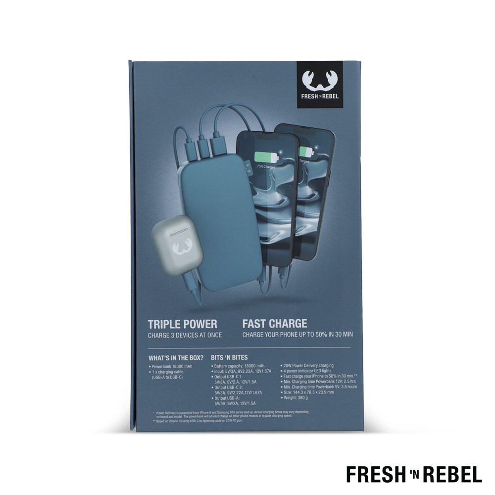 2PB18100 | Fresh 'n Rebel Powerbank 18000mAh USB-C Fast Charging 20W 2PB18100 | Fresh 'n Rebel Powerbank 18000mAh USB-C Fast Charging 20W