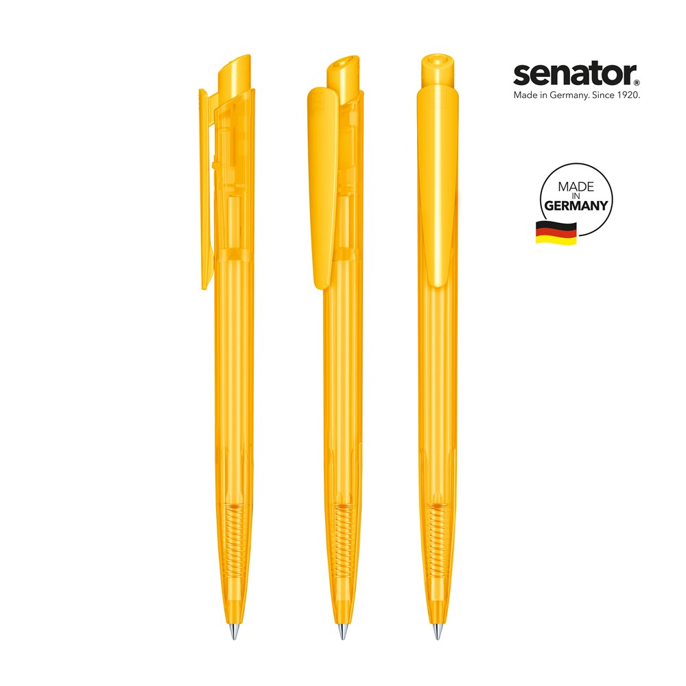 senator® Dart Clear  Druckkugelschreiber - weiß/gelb 7408