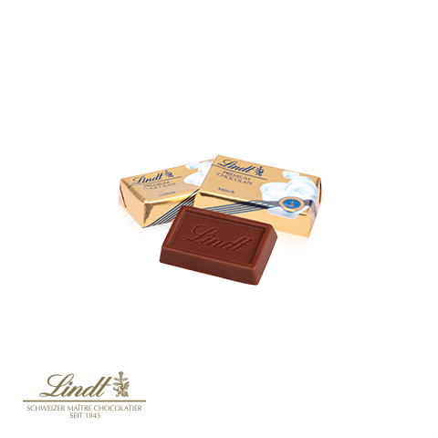 Präsentbox mit Lindt Schokotäfelchen Präsentbox mit Lindt Schokotäfelchen