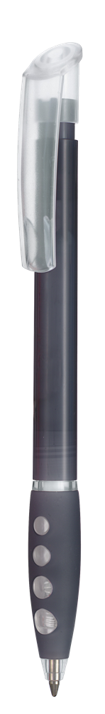 Kugelschreiber BUBBLE TRANSPARENT - topas-grau TR/FR