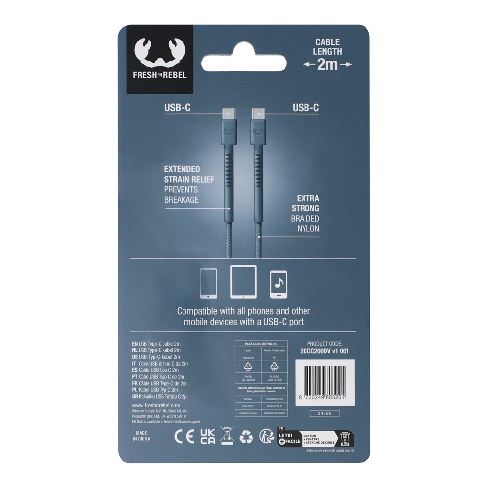 2UCC200 | Fresh 'Rebel USB-C Kabel 2.0m 2UCC200 | Fresh 'Rebel USB-C Kabel 2.0m
