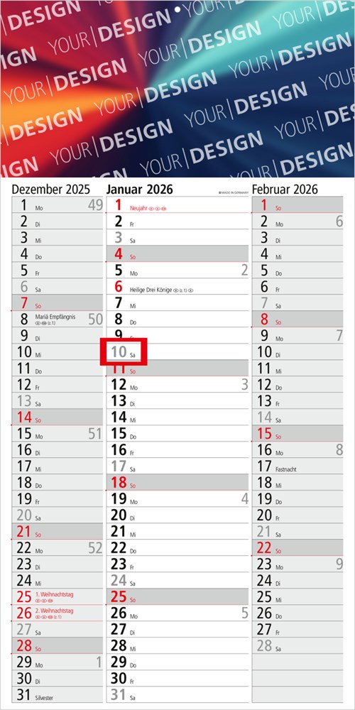 3-Monatskalender Spectrum 3 Bestseller (Einblatt) 3-Monatskalender Spectrum 3 Bestseller (Einblatt)