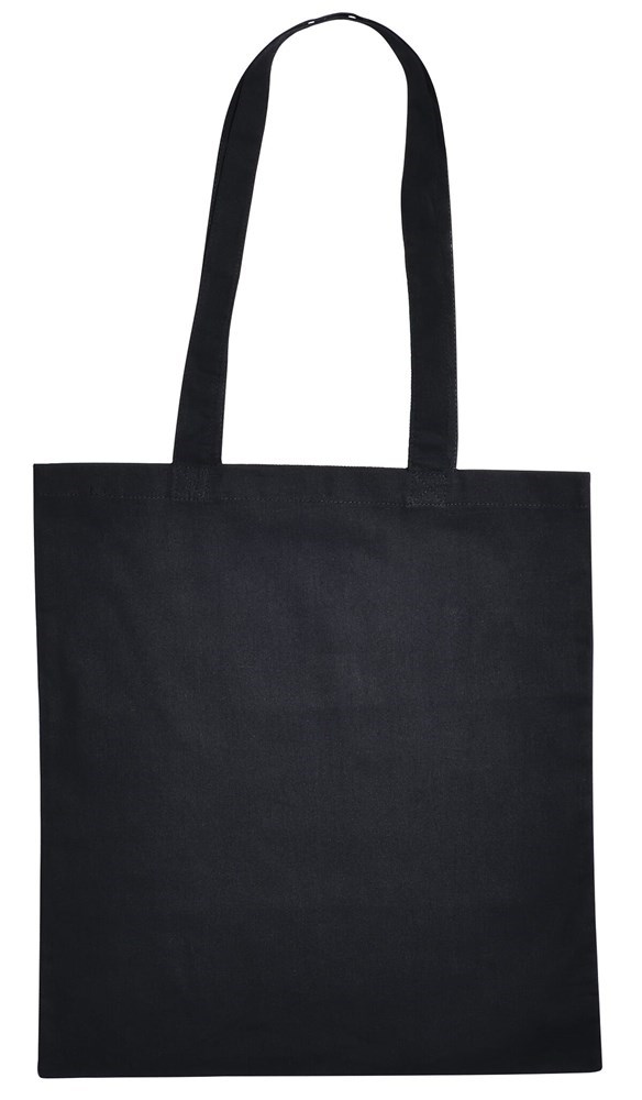 Baumwolltasche mit langen Henkeln, 135 gr/m² - Schwarz (Black) / Schwarz