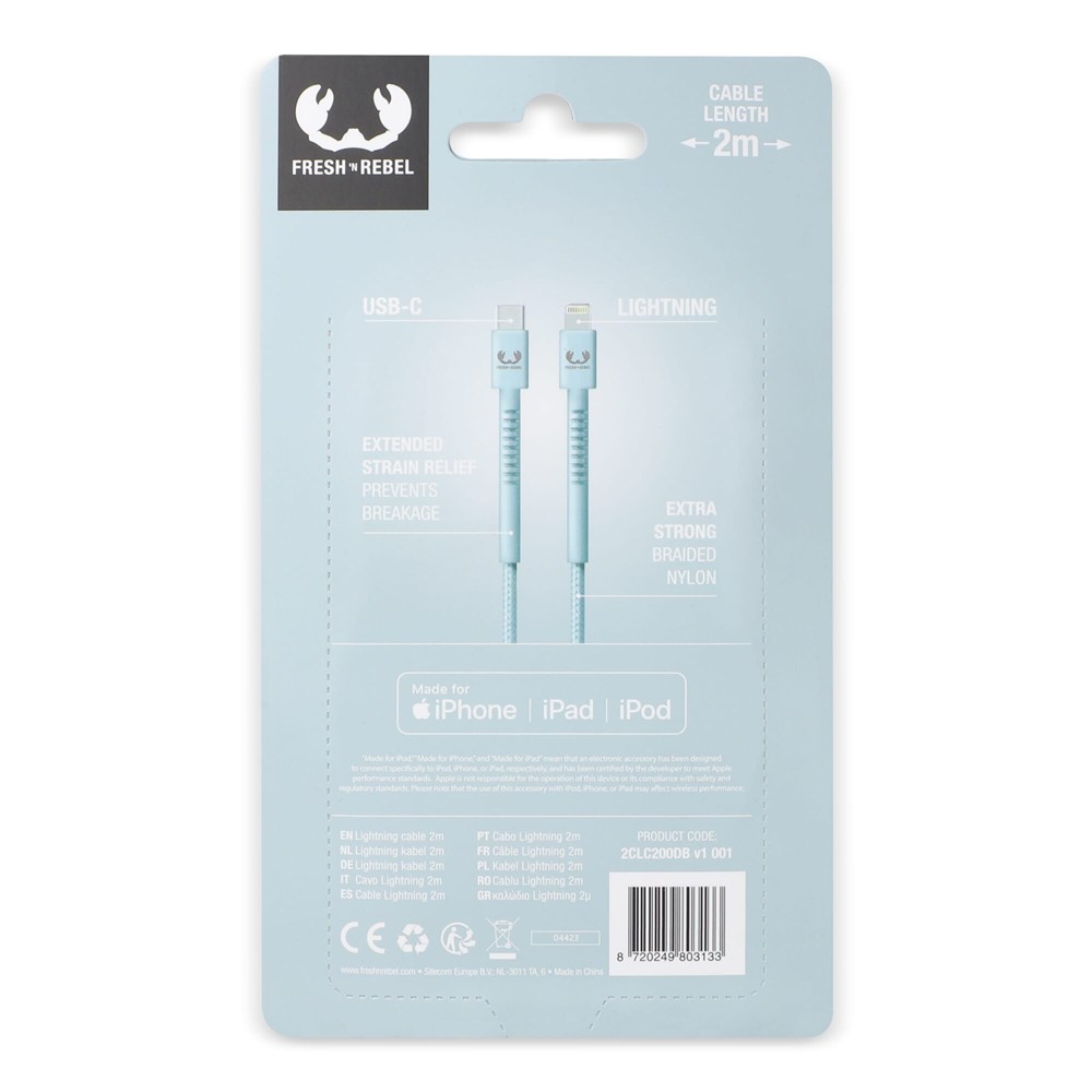 2ULC200 | Fresh 'n Rebel USB-C zu Apple Lightning Kabel 2.0m 2ULC200 | Fresh 'n Rebel USB-C zu Apple Lightning Kabel 2.0m