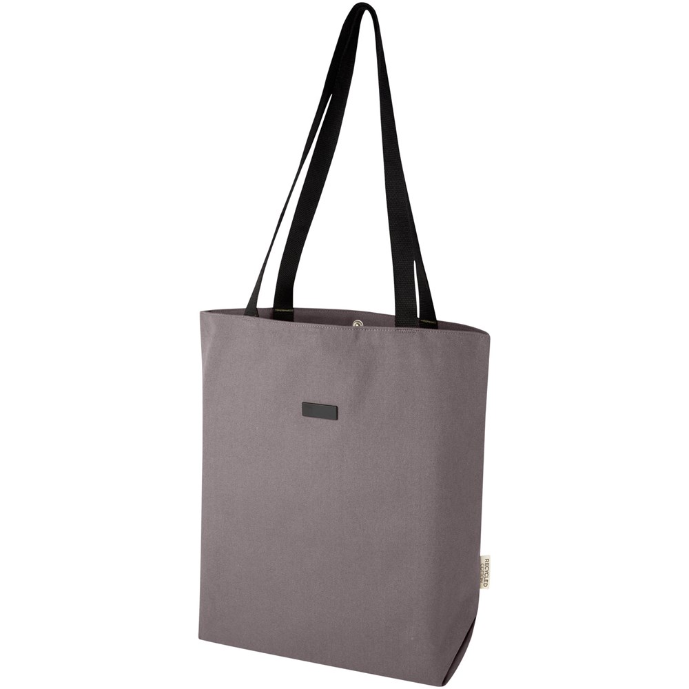 Joey vielseitige Tragetasche aus GRS recyceltem Canvas 14 L - Grau
