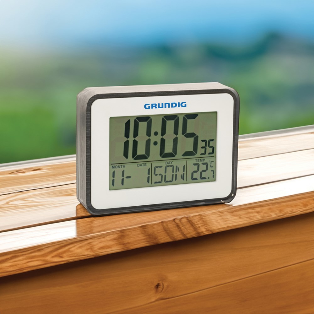 Grundig Thermometer, Wecker und Kalender Grundig Thermometer, Wecker und Kalender