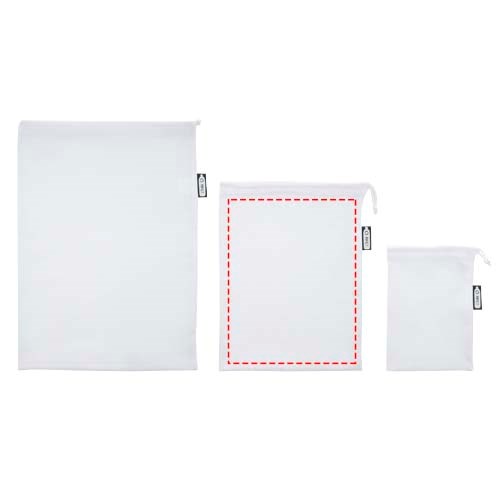 3er-Set recycelter Polyester-Zuziehbeutel 3er-Set recycelter Polyester-Zuziehbeutel