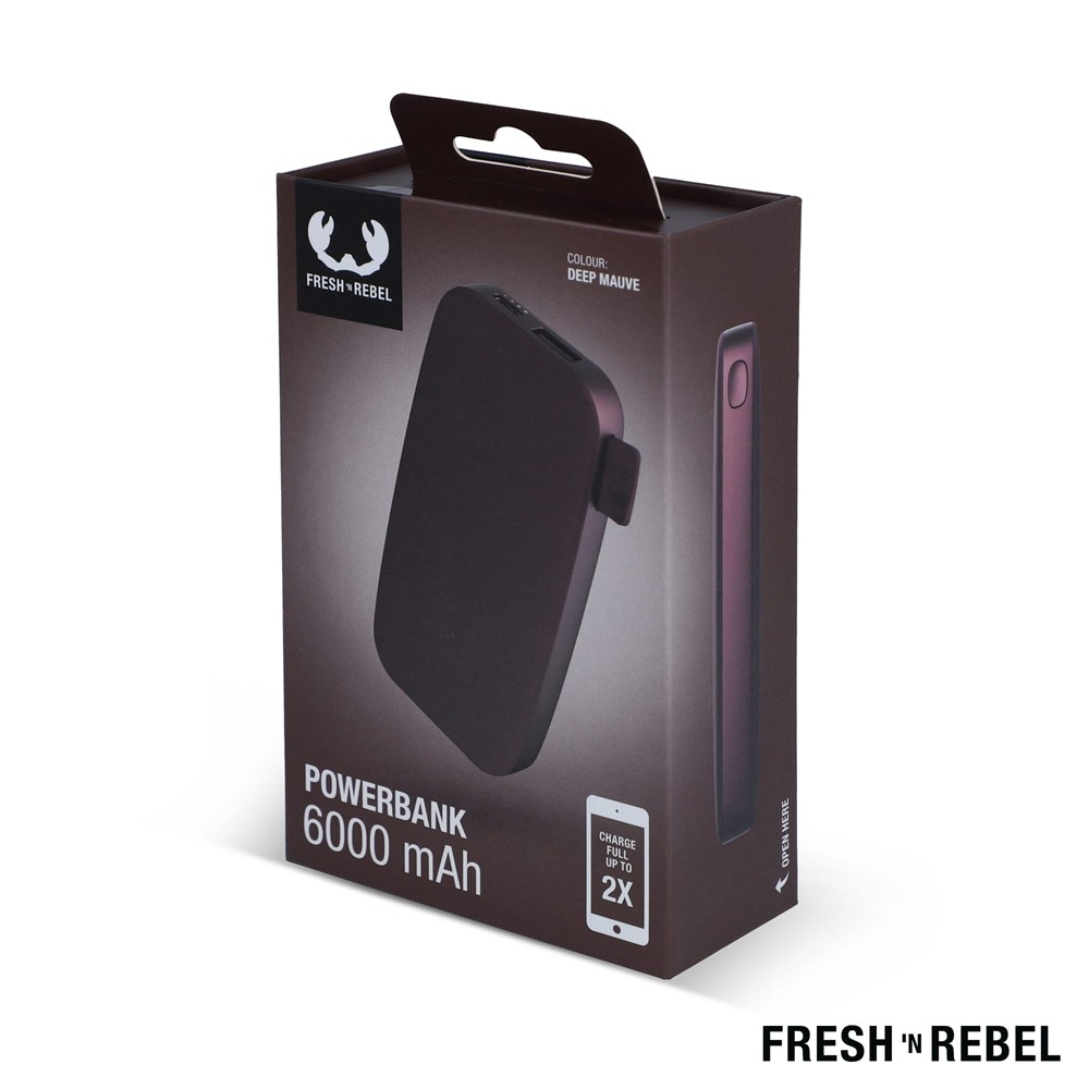 2PB6100 | Fresh 'n Rebel Powerbank 6000mAh USB-C 2PB6100 | Fresh 'n Rebel Powerbank 6000mAh USB-C