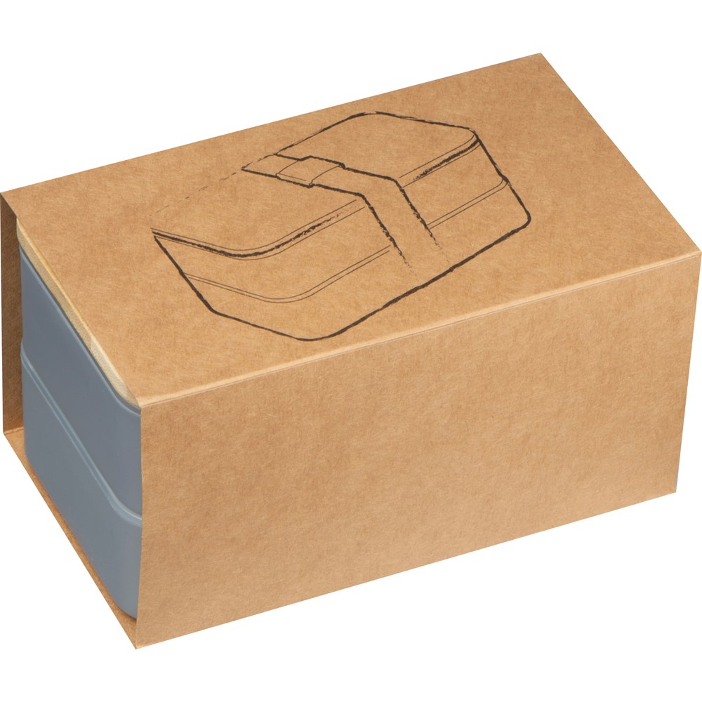 2 stöckige Lunchbox aus Kunststoff und Bambus 2 stöckige Lunchbox aus Kunststoff und Bambus