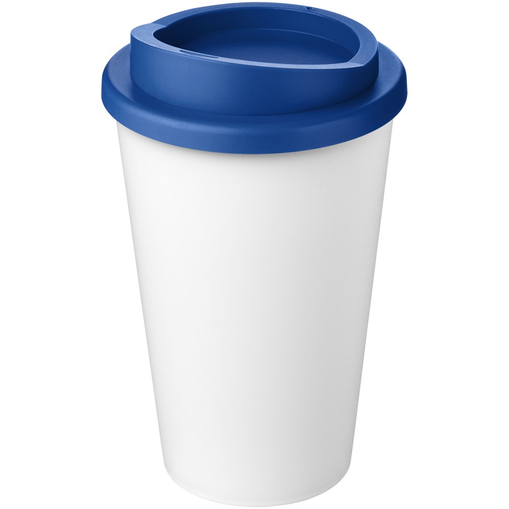 Americano® Eco 350 ml recycelter Becher - weiss, mittelblau