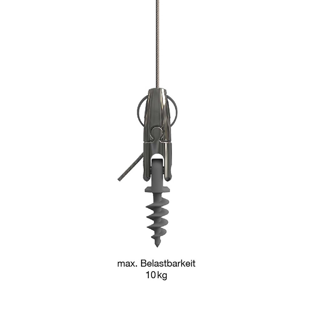 Drahtseilaufhängung für Schallschutzplatten 2,5 cm Stärke