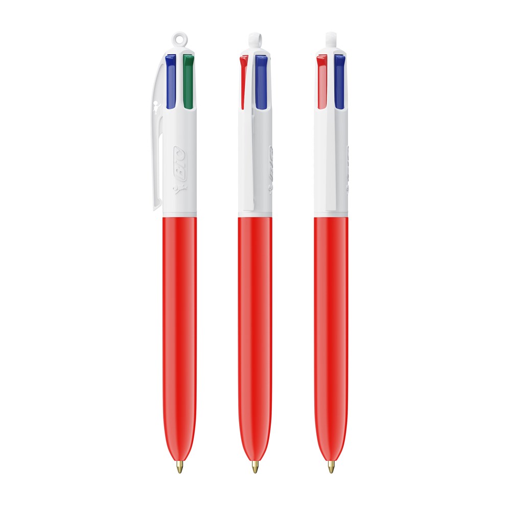 BIC® 4 Colours® Kugelschreiber - Weiß/rot
