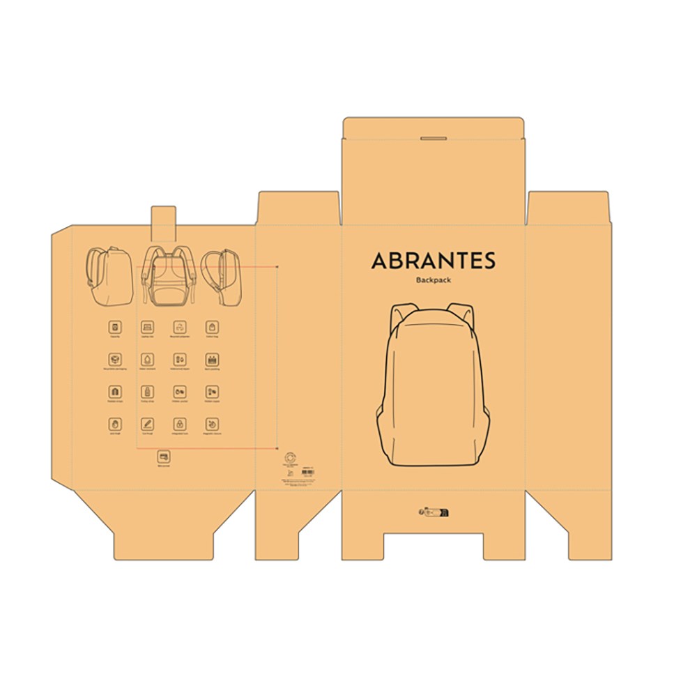 Abrantes Rucksack 20L rPET  - Hellgrau