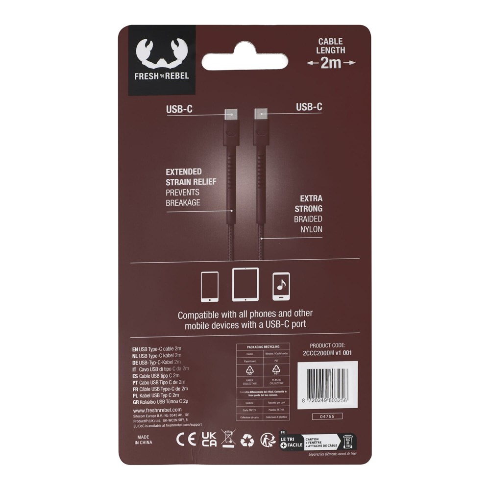 2UCC200 | Fresh 'Rebel USB-C Kabel 2.0m 2UCC200 | Fresh 'Rebel USB-C Kabel 2.0m