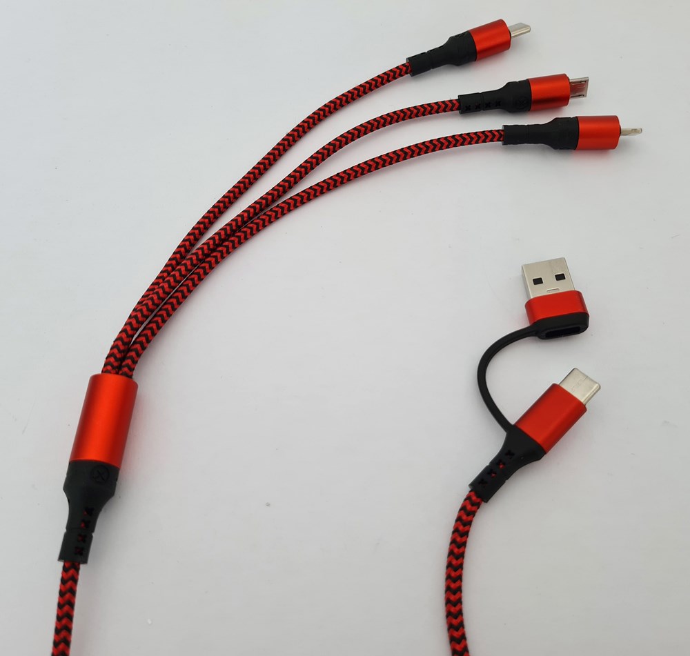 USB-C&A Ladekabel "Round" rot