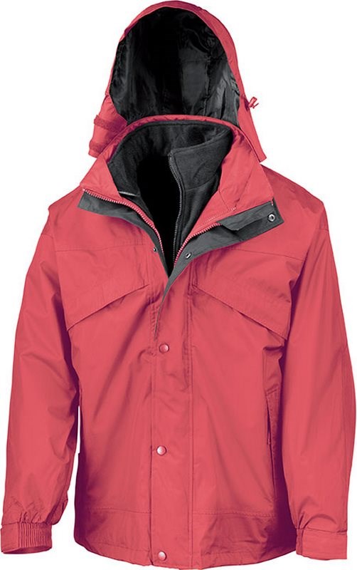 Result 3-in-1 Zip And Clip Jacket - Rot / Schwarz