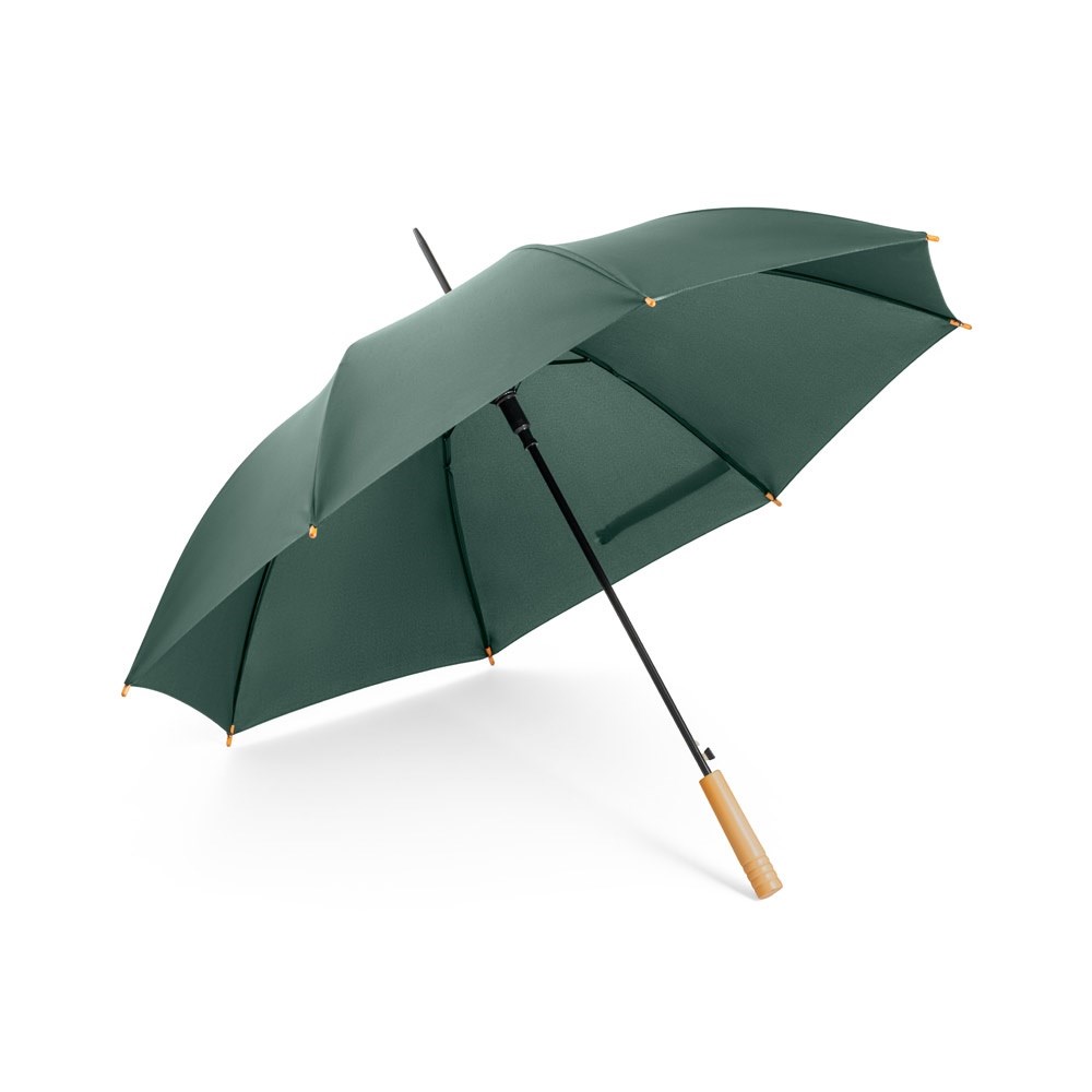 APOLO. Regenschirm aus recyceltem Polyester (100% rPET) Pongé mit automatischer Öffnung - Dunkelgrün